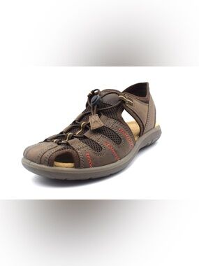 AR-80, Men's Casual Leather Sandals - Sports Sandals - Hiking Sandals Brown